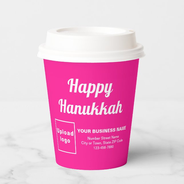 Business Hanukkah Pink Paper Cup (Front)