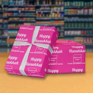 Business Hanukkah Pink Wrapping Paper