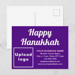 Business Hanukkah Purple Holiday Postcard