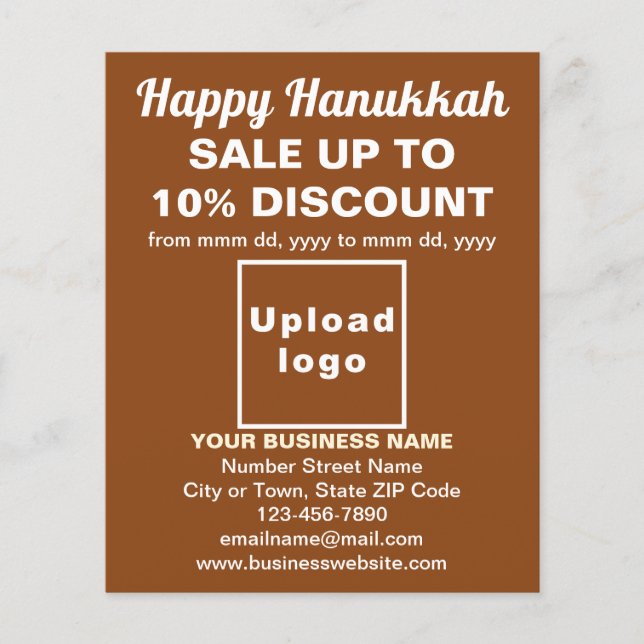 Business Hanukkah Sale on Brown Flyer (Front)
