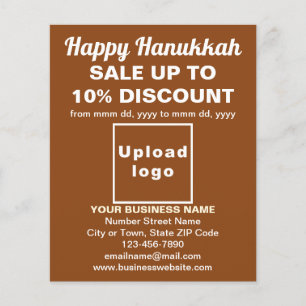 Business Hanukkah Sale on Brown Flyer