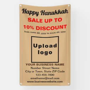 Business Hanukkah Sale on Light Brown Banner