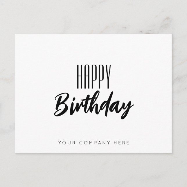 Business Happy Birthday  Postcard (Front)