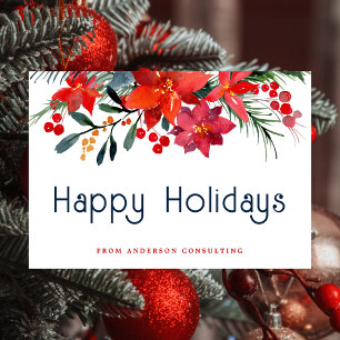 Business Happy Holidays Modern  Holiday Card
