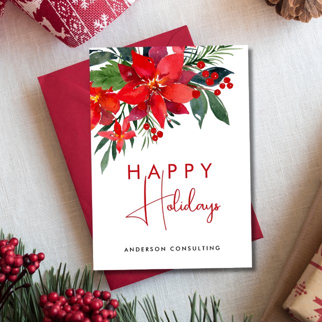 Business Happy Holidays Modern Holiday Card (Creator Uploaded)