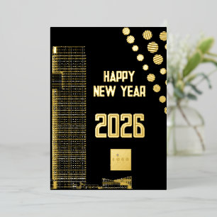 Business happy New Year 2026 urban square logo