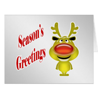 Business holiday greeting funny reindeer silver