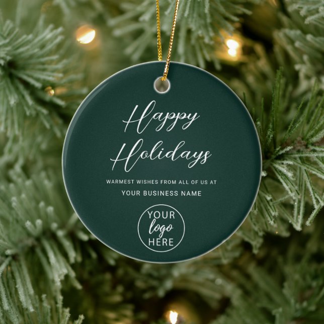 Business Holiday Greetings  Ceramic Tree Decoration (Tree)