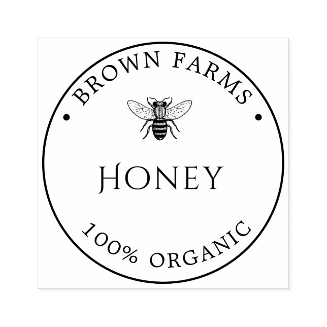 Business Honey Bee Personalised Rubber Stamp (Imprint)