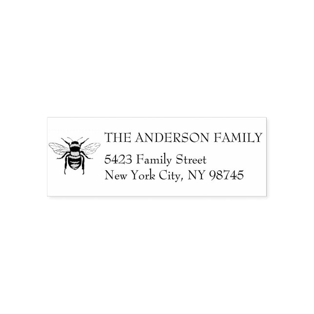 Business Honey Bee Personalised Self-inking Stamp (Design)