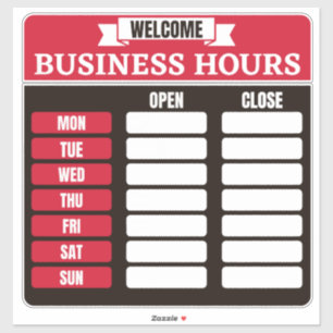 Business Hours Sign,Hours of Operation Signs 
