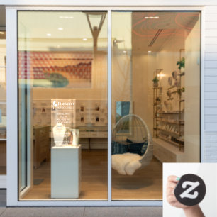 Business Hours with Logo Window Cling