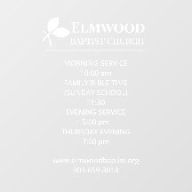 Business Hours with Logo Window Cling