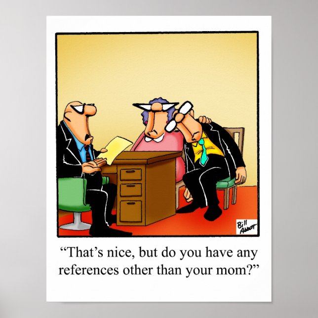 Business Humour "Mum Reference" Poster (Front)
