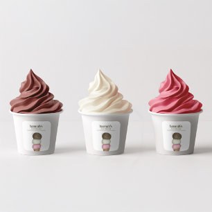 Business Ice Cream Cone Packaging Label