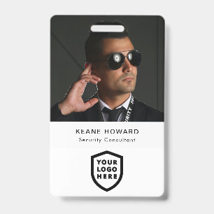 Business ID Card Modern Large Photo Employee Badge