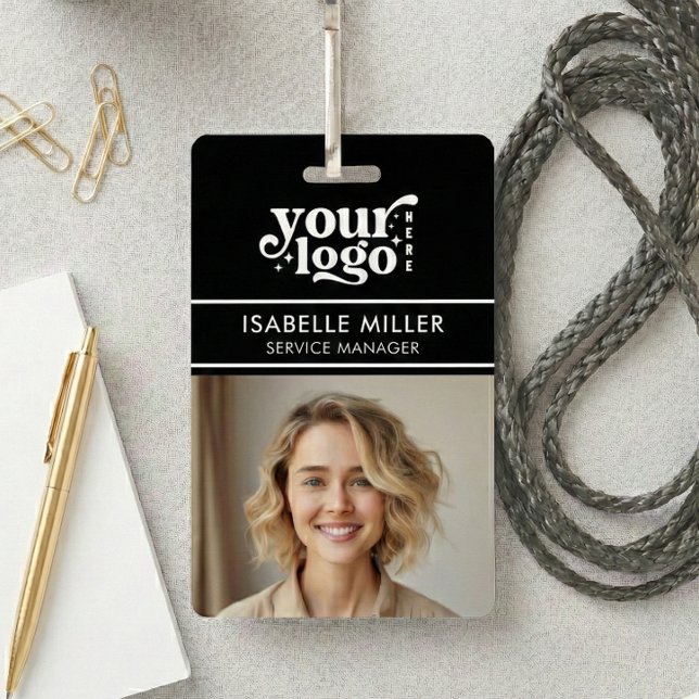 Business ID Card QR Modern Large Photo Employee Badge (Business ID Card QR Modern Large Photo Employee Badge)