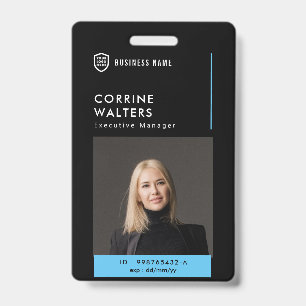 Business ID Logo   Minimalist Photo Employee Badge