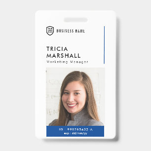 Business ID Logo Minimalist Photo Employee Badge