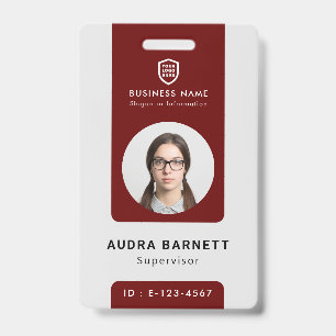 Business ID Logo Modern Custom Employee Staff Ba Badge