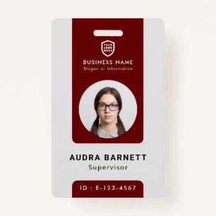 Business ID Logo   Modern Custom Employee Staff Ba ID Badge
