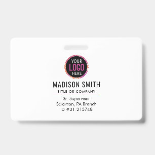 Business ID Logo   Modern Custom Employee Staff  Badge