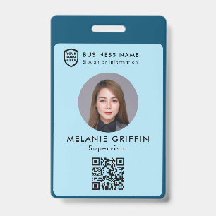 Business ID Logo Modern Custom Employee Staff Badge