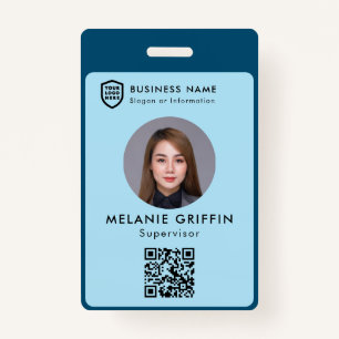 Business ID Logo Modern Custom Employee Staff ID Badge