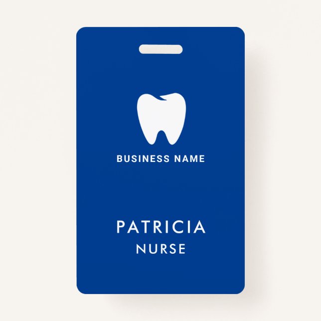 Business ID Logo | Modern Custom Employee Staff ID Badge (Back)