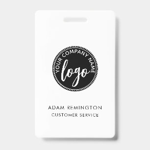 Business ID Logo Modern Custom Staff Employee Badge