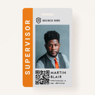 Business ID Logo | Modern Photo Employee Staff Bad ID Badge