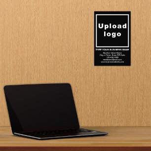Business Information Black Background Photo Print