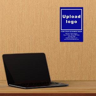 Business Information Blue Background Photo Print