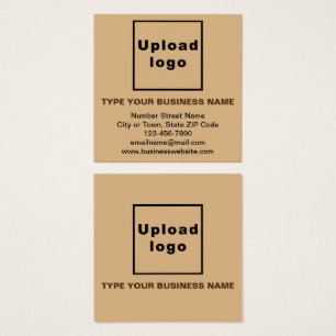 Business Information Light Brown Square Card