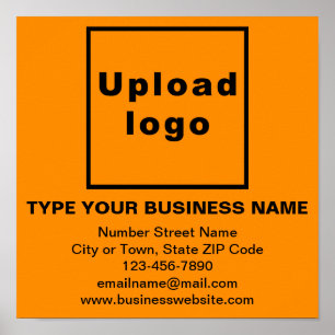 Business Information on Orange Square Poster