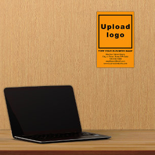 Business Information Orange Background Photo Print