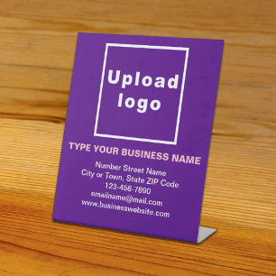 Business Information Purple Pedestal Sign