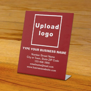 Business Information Red Pedestal Sign