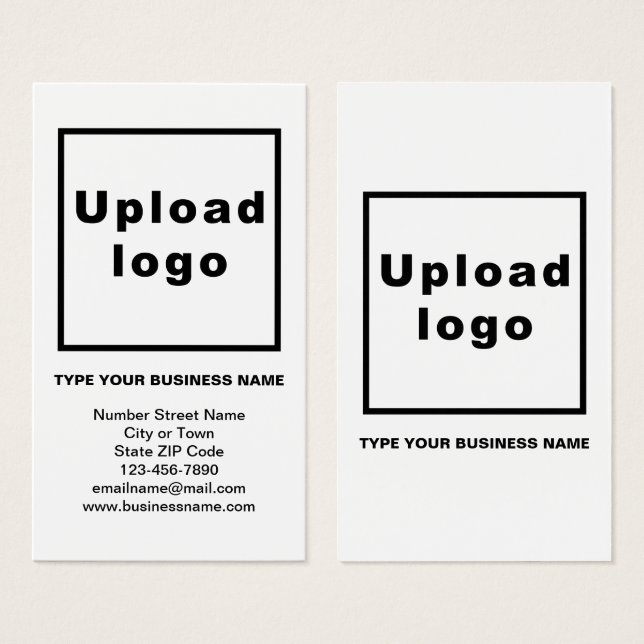 Business Information White Portrait Rectangle Card (Front & Back)