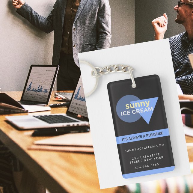 Business keychains minimalist logo blue black (Creator Uploaded)