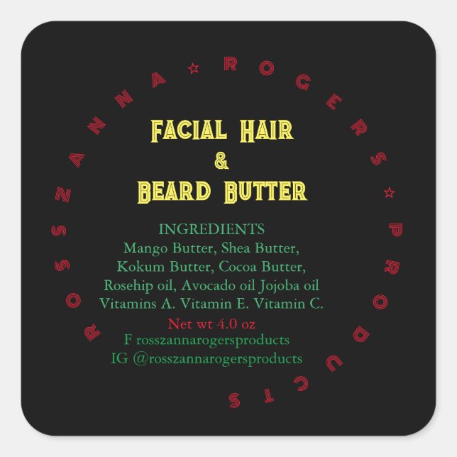 Business Label  (Front)