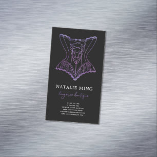 Business Lace Lingerie Boutique Magnetic Business Card