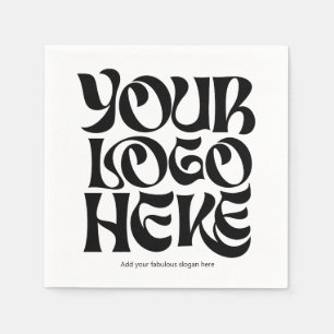 Business Large Logo and Text Napkin