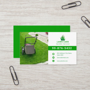 Business Lawn Logo    Simple Minimalist Modern Card