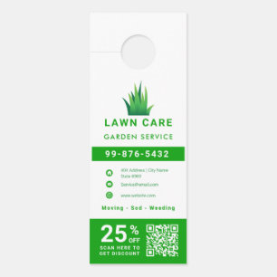 Business Lawn Logo Simple Minimalist Modern Door Hanger