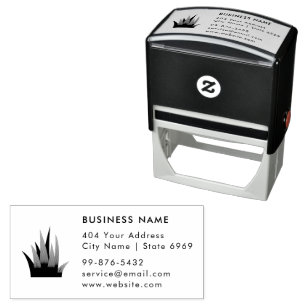 Business Lawn Logo    Simple Minimalist Modern Self-inking Stamp