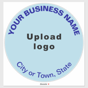 Business Light Blue Colour Round Shape Vinyl