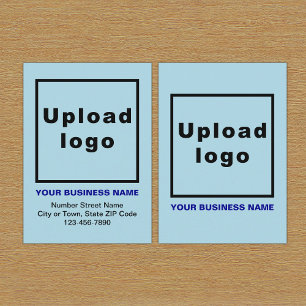 Business Light Blue Enclosure Card