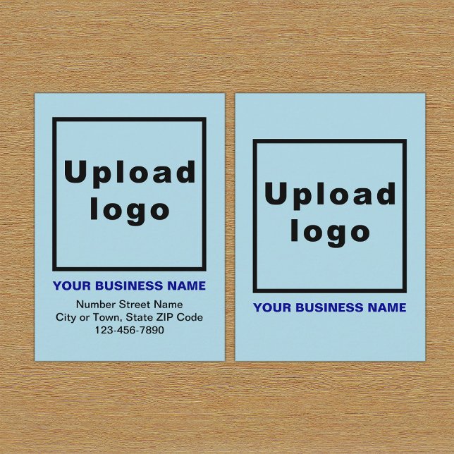 Business Light Blue Enclosure Card (Build brand name awareness. Your business brand on light blue enclosure card.)