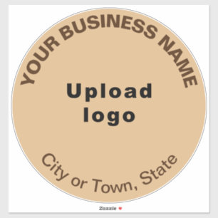 Business Light Brown Colour Round Shape Vinyl